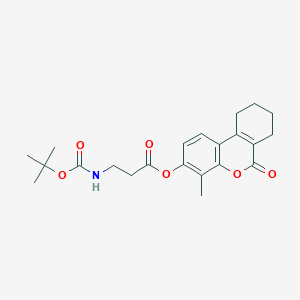 4-methyl-6-oxo-7,8,9,10-tetrahydro-6H-benzo[c]chromen-3-yl N-(tert-butoxycarbonyl)-beta-alaninate