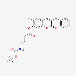 3-benzyl-6-chloro-4-methyl-2-oxo-2H-chromen-7-yl 4-[(tert-butoxycarbonyl)amino]butanoate