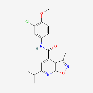 N-(3-chloro-4-methoxyphenyl)-3-methyl-6-(propan-2-yl)[1,2]oxazolo[5,4-b]pyridine-4-carboxamide