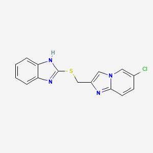 2-{[(6-chloroimidazo[1,2-a]pyridin-2-yl)methyl]sulfanyl}-1H-benzimidazole