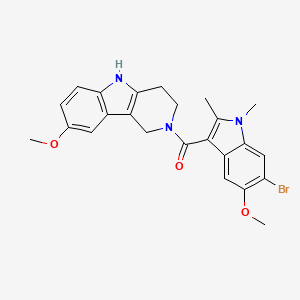 (6-bromo-5-methoxy-1,2-dimethyl-1H-indol-3-yl)(8-methoxy-1,3,4,5-tetrahydro-2H-pyrido[4,3-b]indol-2-yl)methanone