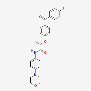 2-[4-(4-fluorobenzoyl)phenoxy]-N-[4-(morpholin-4-yl)phenyl]propanamide