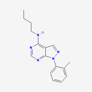 1H-Pyrazolo[3,4-d]pyrimidin-4-amine, N-butyl-1-(2-methylphenyl)-