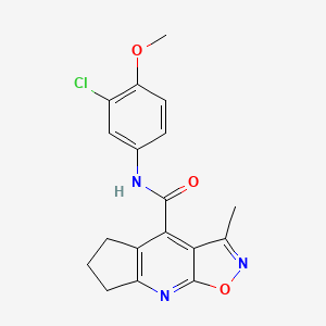 N-(3-chloro-4-methoxyphenyl)-3-methyl-6,7-dihydro-5H-cyclopenta[b][1,2]oxazolo[4,5-e]pyridine-4-carboxamide