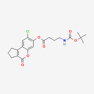 8-Chloro-4-oxo-1,2,3,4-tetrahydrocyclopenta[c]chromen-7-yl 4-[(tert-butoxycarbonyl)amino]butanoate