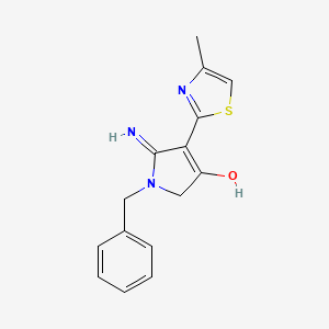 5-amino-1-benzyl-4-(4-methyl-1,3-thiazol-2-yl)-1,2-dihydro-3H-pyrrol-3-one