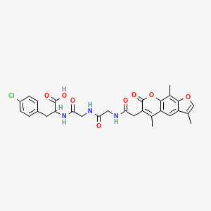 N-[(3,5,9-trimethyl-7-oxo-7H-furo[3,2-g]chromen-6-yl)acetyl]glycylglycyl-4-chlorophenylalanine