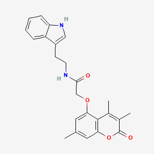 N-[2-(1H-indol-3-yl)ethyl]-2-[(3,4,7-trimethyl-2-oxo-2H-chromen-5-yl)oxy]acetamide