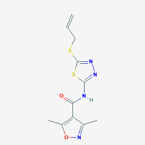 3,5-dimethyl-N-[5-(prop-2-en-1-ylsulfanyl)-1,3,4-thiadiazol-2-yl]-1,2-oxazole-4-carboxamide