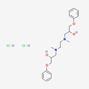 molecular formula C22H34Cl2N2O4 B1218889 1-[2-[(2-Hydroxy-3-phenoxypropyl)-methylamino]ethyl-methylamino]-3-phenoxypropan-2-ol;dihydrochloride CAS No. 55053-79-7