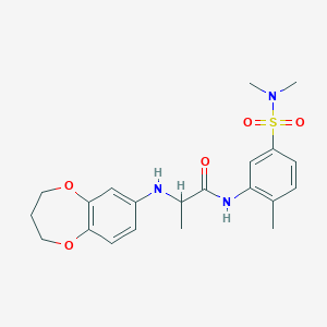 2-[(3,4-dihydro-2H-1,5-benzodioxepin-7-yl)amino]-N-[5-(dimethylsulfamoyl)-2-methylphenyl]propanamide