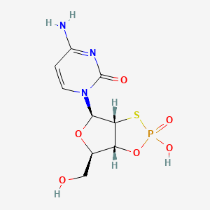 molecular formula C9H12N3O6PS B1218891 2'-Thio-2'-deoxycytidine 2',3'-phosphorothioate CAS No. 61734-36-9