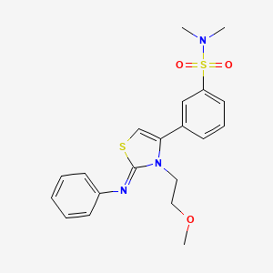 3-[(2Z)-3-(2-methoxyethyl)-2-(phenylimino)-2,3-dihydro-1,3-thiazol-4-yl]-N,N-dimethylbenzenesulfonamide