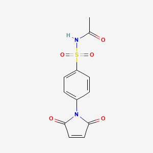 molecular formula C12H10N2O5S B1218897 N-(N-Acetyl-4-sulfamoyl-phenyl)maleimide CAS No. 1886-78-8