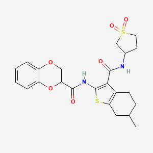 N-{3-[(1,1-dioxidotetrahydrothiophen-3-yl)carbamoyl]-6-methyl-4,5,6,7-tetrahydro-1-benzothiophen-2-yl}-2,3-dihydro-1,4-benzodioxine-2-carboxamide