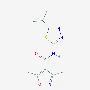 3,5-dimethyl-N-[5-(propan-2-yl)-1,3,4-thiadiazol-2-yl]-1,2-oxazole-4-carboxamide