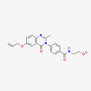 N-(2-hydroxyethyl)-4-[2-methyl-4-oxo-6-(prop-2-en-1-yloxy)quinazolin-3(4H)-yl]benzamide