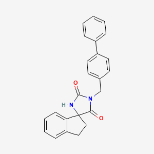 2-Hydroxy-1-[(4-phenylphenyl)methyl]spiro[2-imidazoline-4,1'-indane]-5-one