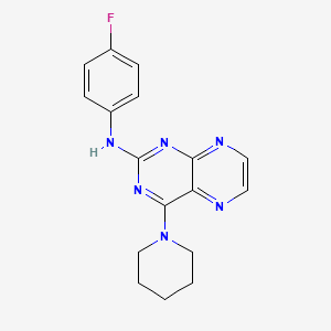 N-(4-fluorophenyl)-4-(piperidin-1-yl)pteridin-2-amine