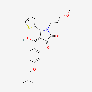 (4E)-4-{hydroxy[4-(2-methylpropoxy)phenyl]methylidene}-1-(3-methoxypropyl)-5-(thiophen-2-yl)pyrrolidine-2,3-dione