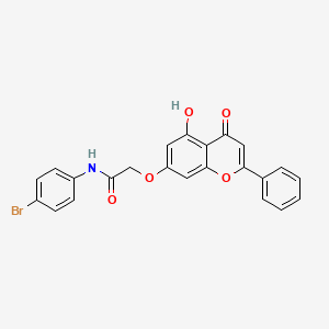 N-(4-bromophenyl)-2-[(5-hydroxy-4-oxo-2-phenyl-4H-chromen-7-yl)oxy]acetamide