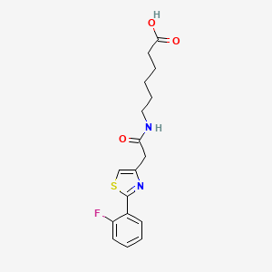 6-({[2-(2-Fluorophenyl)-1,3-thiazol-4-yl]acetyl}amino)hexanoic acid