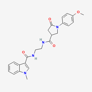 N-[2-({[1-(4-methoxyphenyl)-5-oxopyrrolidin-3-yl]carbonyl}amino)ethyl]-1-methyl-1H-indole-3-carboxamide