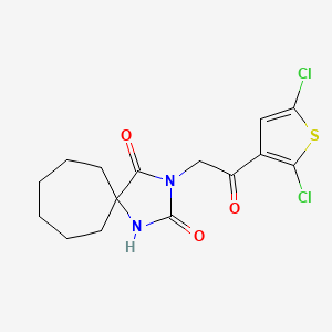 3-[2-(2,5-Dichlorothiophen-3-yl)-2-oxoethyl]-1,3-diazaspiro[4.6]undecane-2,4-dione