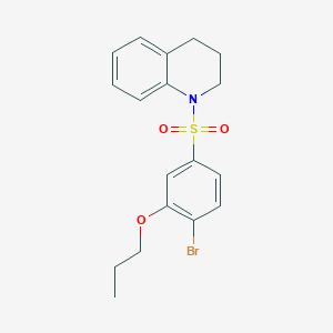 1-(4-Bromo-3-propoxybenzenesulfonyl)-1,2,3,4-tetrahydroquinoline