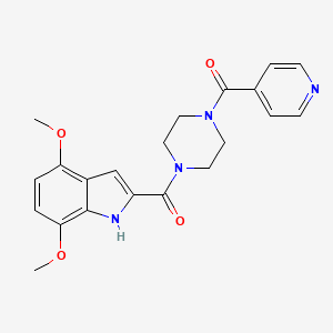 (4,7-dimethoxy-1H-indol-2-yl)[4-(pyridin-4-ylcarbonyl)piperazin-1-yl]methanone