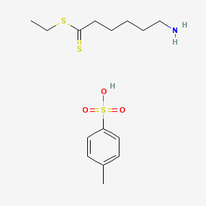 molecular formula C15H25NO3S3 B1218941 Ethyl 6-ammonium dithiohexanoate-4-toluene sulfonate CAS No. 24748-72-9