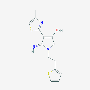 5-amino-4-(4-methyl-1,3-thiazol-2-yl)-1-[2-(2-thienyl)ethyl]-1,2-dihydro-3H-pyrrol-3-one