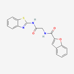 N~2~-[2-(1,3-benzothiazol-2-ylamino)-2-oxoethyl]-1-benzofuran-2-carboxamide