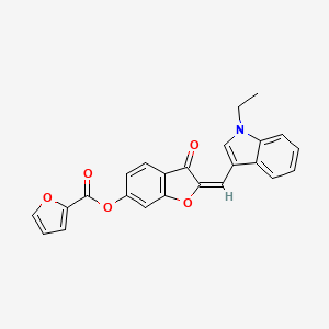 (2E)-2-[(1-ethyl-1H-indol-3-yl)methylidene]-3-oxo-2,3-dihydro-1-benzofuran-6-yl furan-2-carboxylate