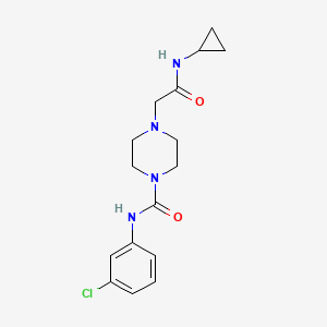 2-{4-[N-(3-chlorophenyl)carbamoyl]piperazinyl}-N-cyclopropylacetamide