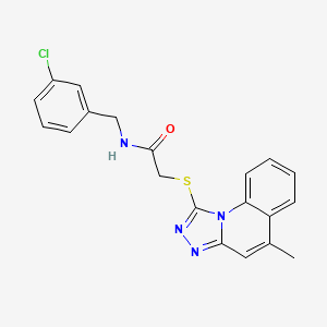 N-[(3-chlorophenyl)methyl]-2-({5-methyl-[1,2,4]triazolo[4,3-a]quinolin-1-yl}sulfanyl)acetamide