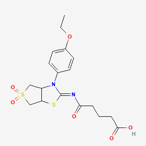 5-{[(2Z)-3-(4-ethoxyphenyl)-5,5-dioxidotetrahydrothieno[3,4-d][1,3]thiazol-2(3H)-ylidene]amino}-5-oxopentanoic acid