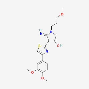 4-[4-(3,4-dimethoxyphenyl)-1,3-thiazol-2-yl]-5-imino-1-(3-methoxypropyl)-2,5-dihydro-1H-pyrrol-3-ol