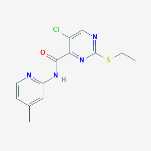 5-chloro-2-(ethylsulfanyl)-N-(4-methylpyridin-2-yl)pyrimidine-4-carboxamide