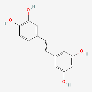 molecular formula C14H12O4 B1218971 4-[2-(3,5-Dihydroxyphenyl)ethenyl]benzene-1,2-diol 