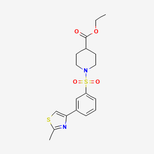 Ethyl 1-{[3-(2-methyl-1,3-thiazol-4-yl)phenyl]sulfonyl}-4-piperidinecarboxylate