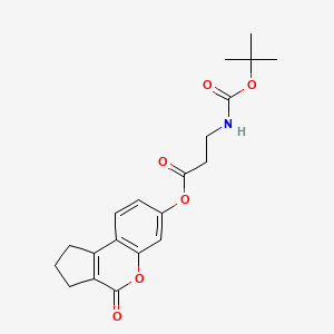 4-oxo-1,2,3,4-tetrahydrocyclopenta[c]chromen-7-yl N-(tert-butoxycarbonyl)-beta-alaninate