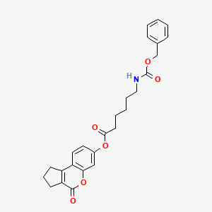 4-Oxo-1,2,3,4-tetrahydrocyclopenta[c]chromen-7-yl 6-{[(benzyloxy)carbonyl]amino}hexanoate