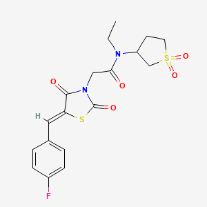 N-(1,1-dioxidotetrahydrothiophen-3-yl)-N-ethyl-2-[(5Z)-5-(4-fluorobenzylidene)-2,4-dioxo-1,3-thiazolidin-3-yl]acetamide