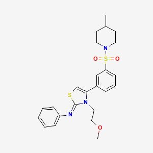 N-[(2Z)-3-(2-methoxyethyl)-4-{3-[(4-methylpiperidin-1-yl)sulfonyl]phenyl}-1,3-thiazol-2(3H)-ylidene]aniline