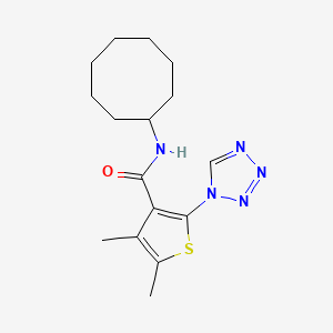 N-cyclooctyl-4,5-dimethyl-2-(1H-tetrazol-1-yl)thiophene-3-carboxamide