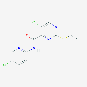 5-chloro-N-(5-chloropyridin-2-yl)-2-(ethylsulfanyl)pyrimidine-4-carboxamide