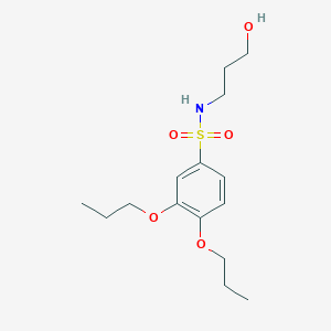 N-(3-hydroxypropyl)-3,4-dipropoxybenzene-1-sulfonamide