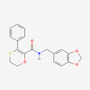 N-(1,3-benzodioxol-5-ylmethyl)-3-phenyl-5,6-dihydro-1,4-oxathiine-2-carboxamide