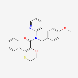 N-(4-methoxybenzyl)-3-phenyl-N-(pyridin-2-yl)-5,6-dihydro-1,4-oxathiine-2-carboxamide